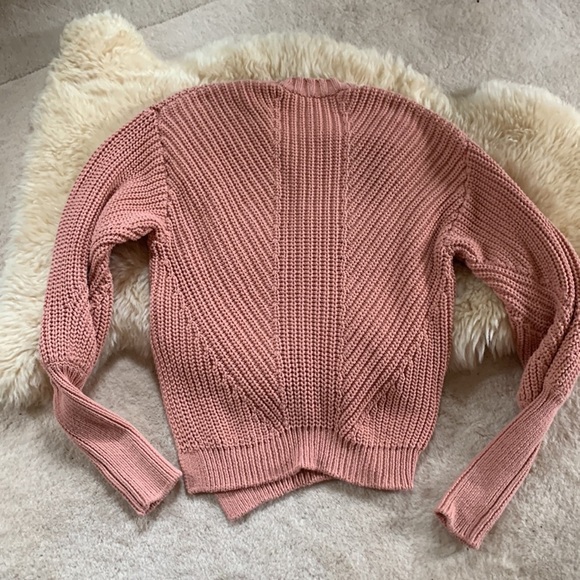 ULLA JOHNSON COSIMA WOVEN SWEATER Dusty Rose Chunky Knit Small S - Picture 13 of 14